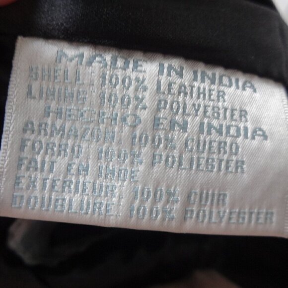 Lew Magram Collection women's size 8 black 100% real leather pants, tapered leg - Picture 4 of 16